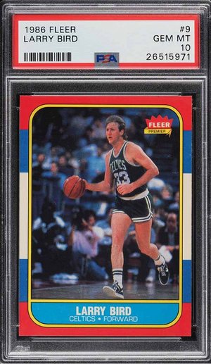 1986 Fleer #9 Larry Bird PSA 10