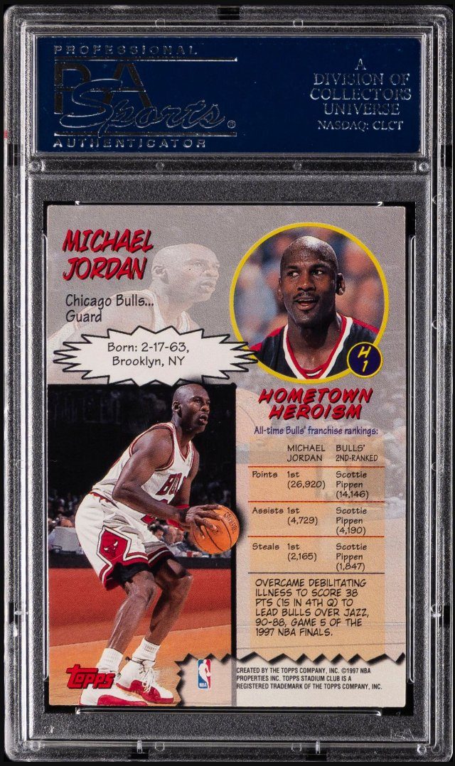 1997-98 Stadium Club Hardcourt Heroics #H1 Michael Jordan &mdash; Back