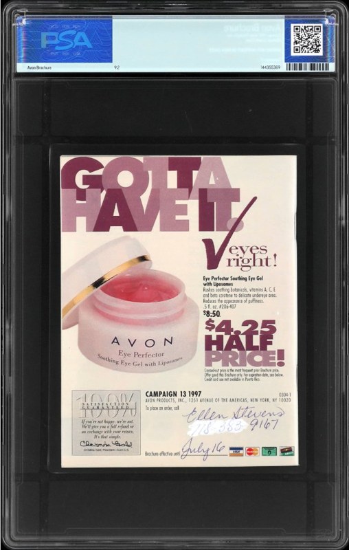 1997 Avon Campaign 13 Jordan brochure back