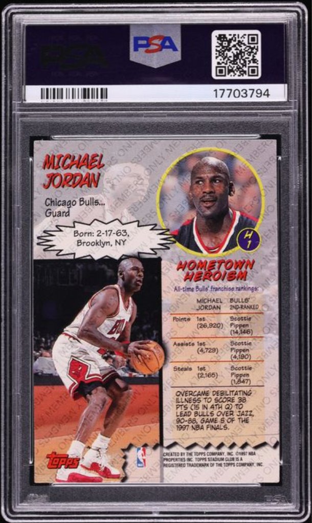 1997 Stadium Club Hardcourt Heroics Members Only #H1 back