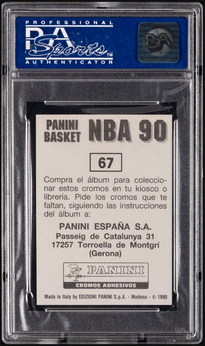 1989-90 Panini NBA 90 #67 Michael Jordan &mdash; Back (Spanish album)