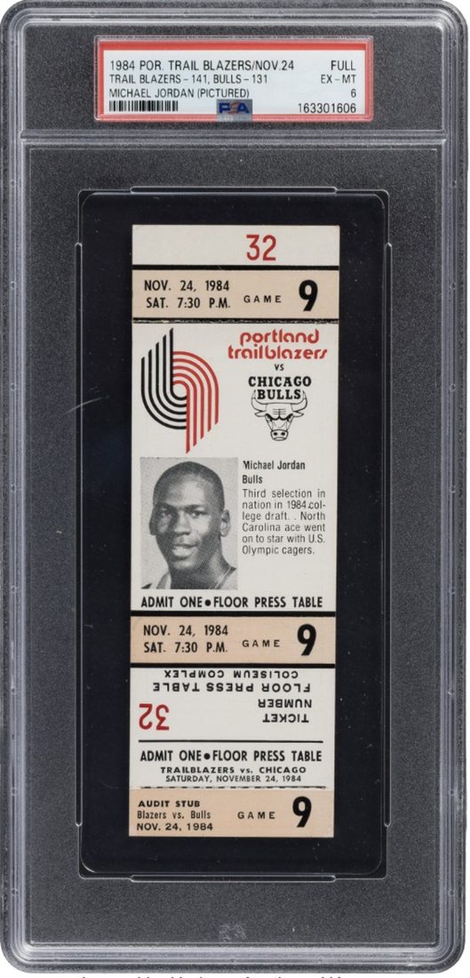 November 24, 1984 Blazers vs Bulls front