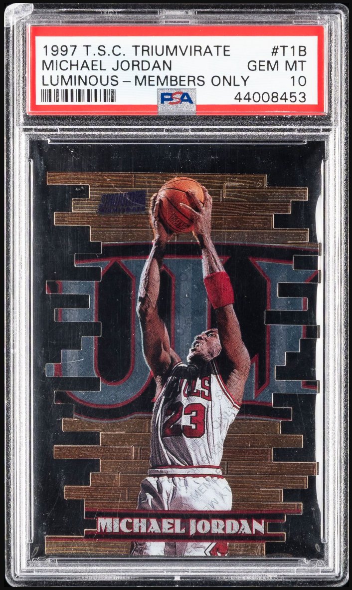 1997 Stadium Club Triumvirate Luminous Members Only Michael Jordan &mdash; Front