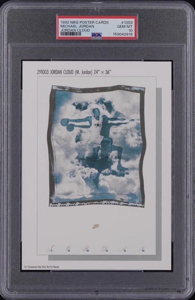 1992 Nike Poster Card #1003 Jordan Cloud front