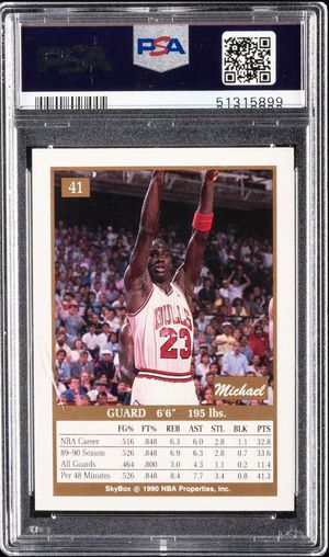 1990 SkyBox Prototype #41 back