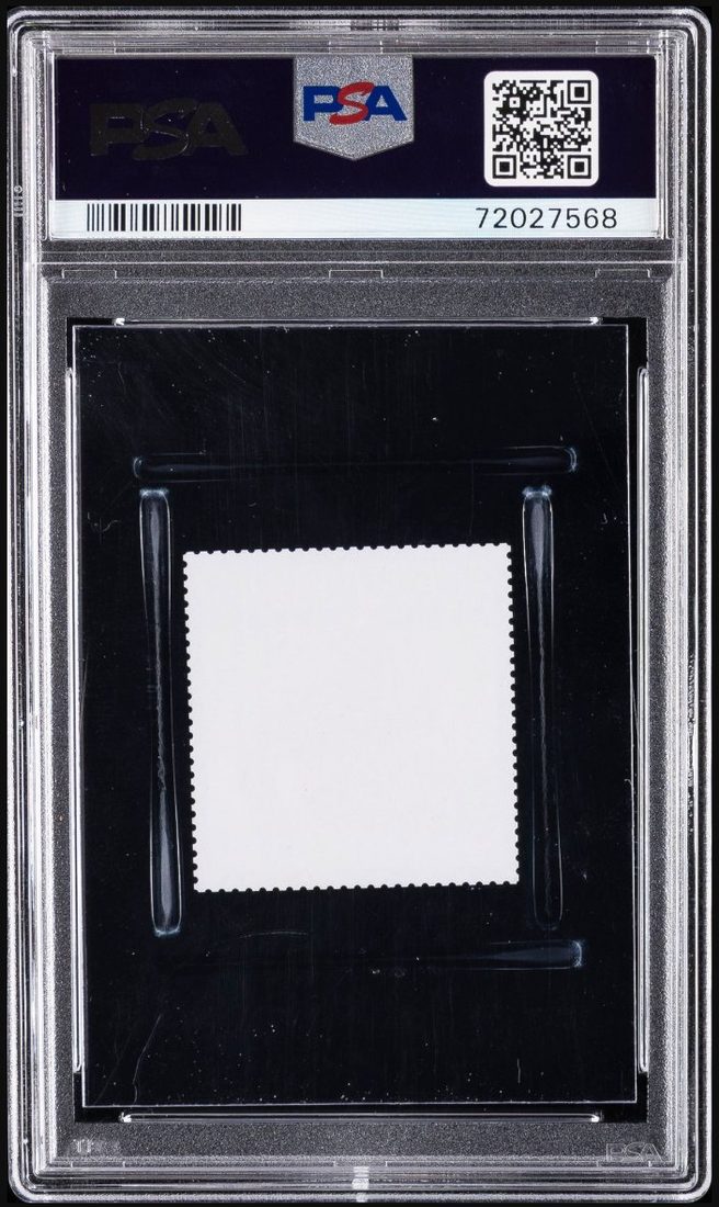 2010 Comoros Michael Jordan Basketball stamp, Purple &mdash; Back (gummed)