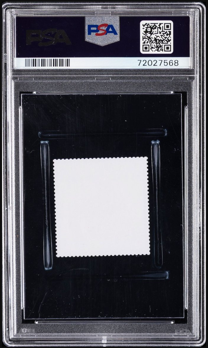 2010 Comoros Michael Jordan Basketball stamp, Purple &mdash; Back (gummed)