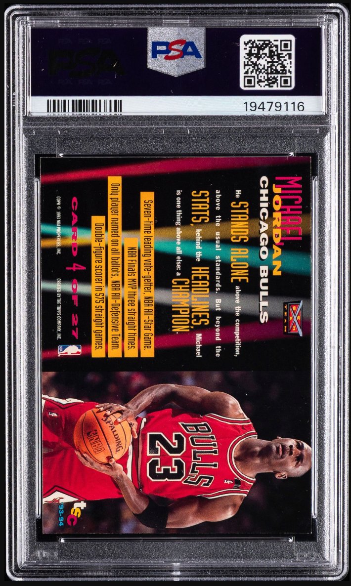 1993-94 Stadium Club Beam Team #4 Michael Jordan &mdash; Back