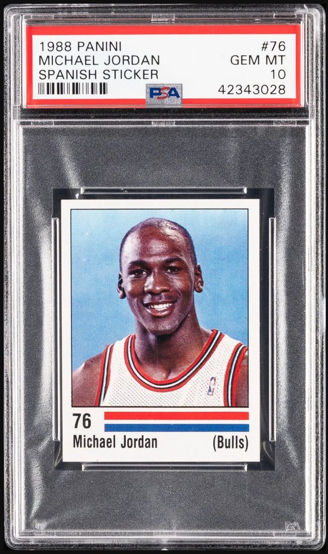 1988 Panini Spanish Sticker #76 Michael Jordan &mdash; Front