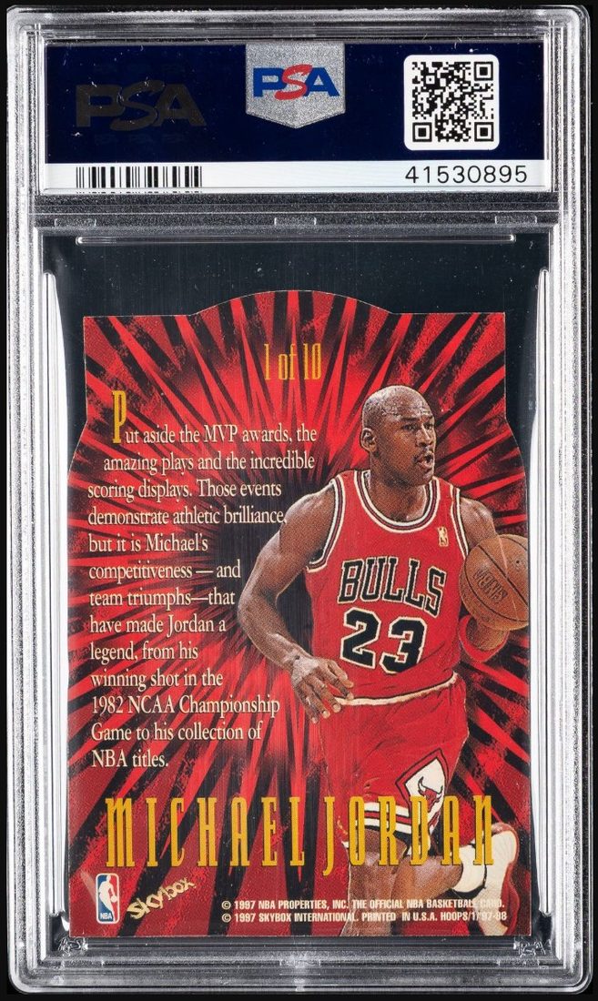 1997-98 Hoops HooperStars #1 Michael Jordan &mdash; Back