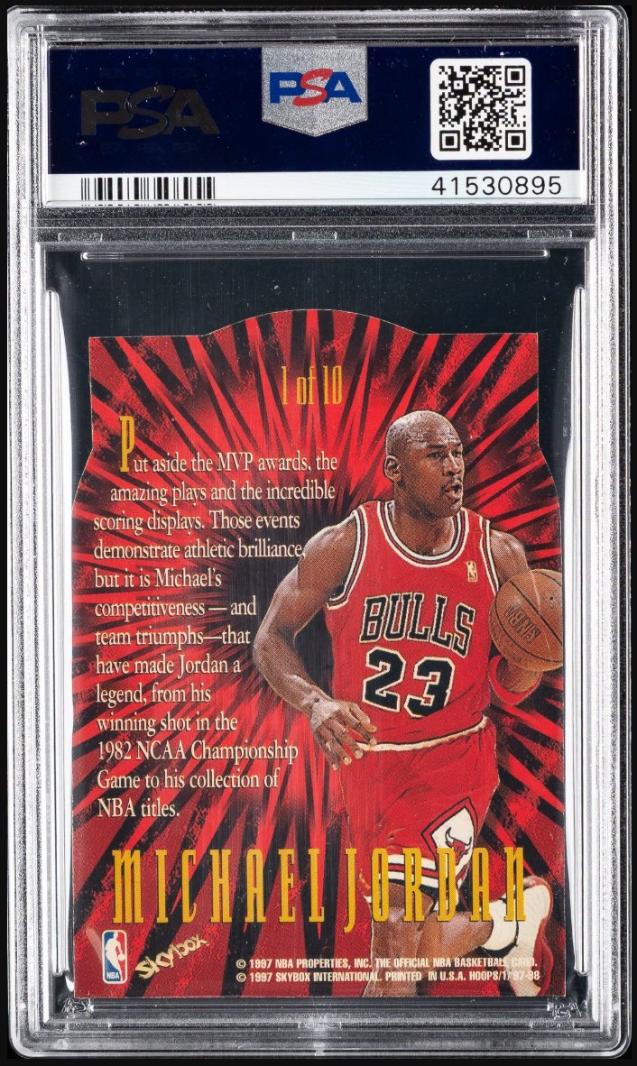 1997-98 Hoops HooperStars #1 Michael Jordan &mdash; Back