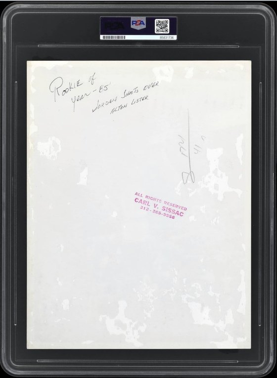 1986 Jordan over Lister back Carl Sissac stamp
