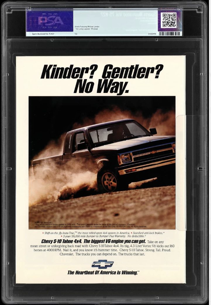 Sports Illustrated PSA slab reverse
