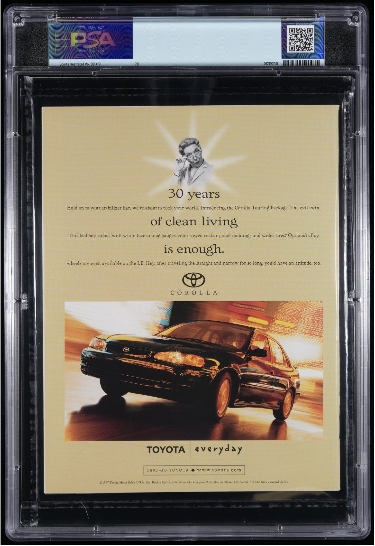 Sports Illustrated PSA slab reverse