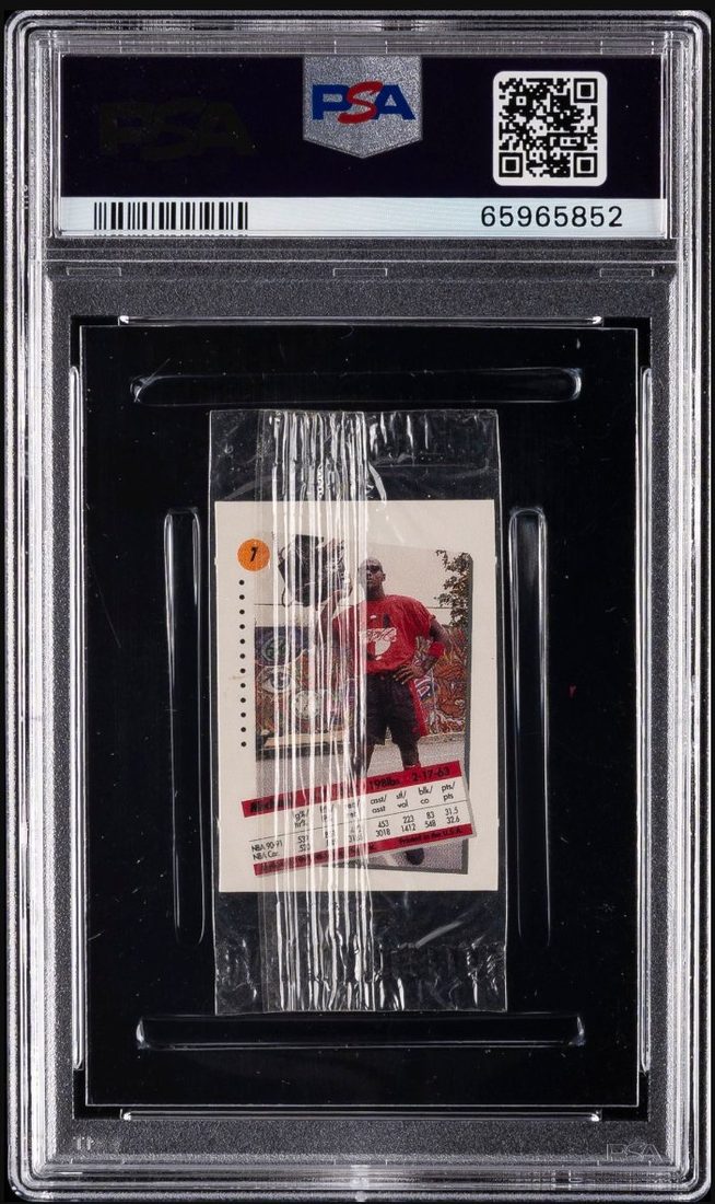 1991-92 SkyBox Canadian Minis Cello Pack Michael Jordan &mdash; Sealed pack back