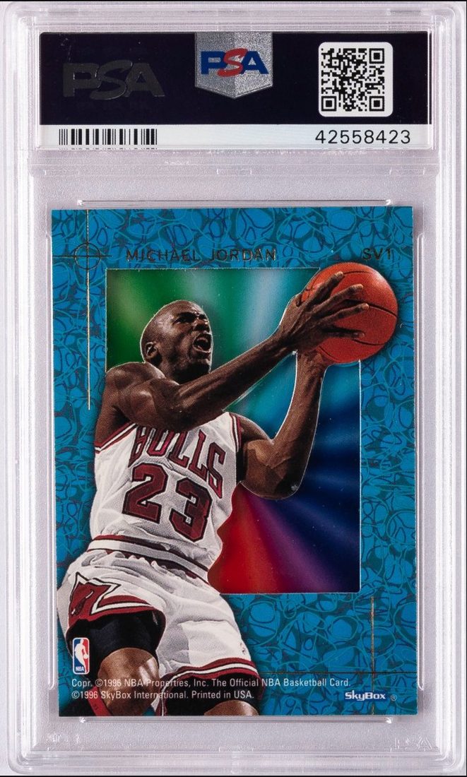 1995-96 Hoops Skyview #SV1 Michael Jordan &mdash; Back
