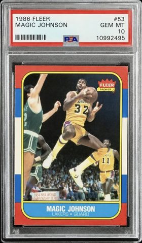 1986 Fleer #53 Magic Johnson PSA 10