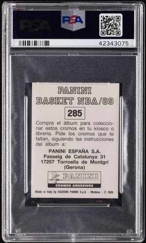 1988 Panini Spanish Sticker #285 back