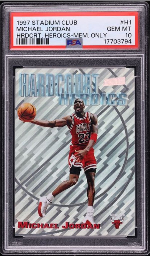 1997 Stadium Club Hardcourt Heroics Members Only #H1 front