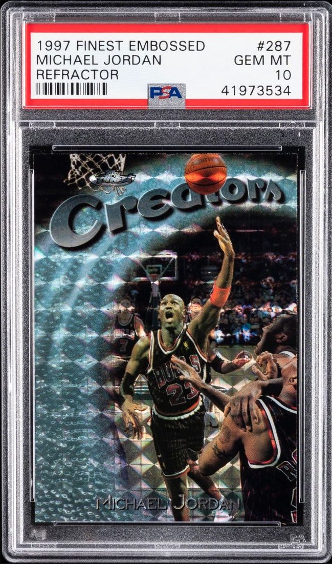 1997 Finest Embossed Refractor #287 — Front