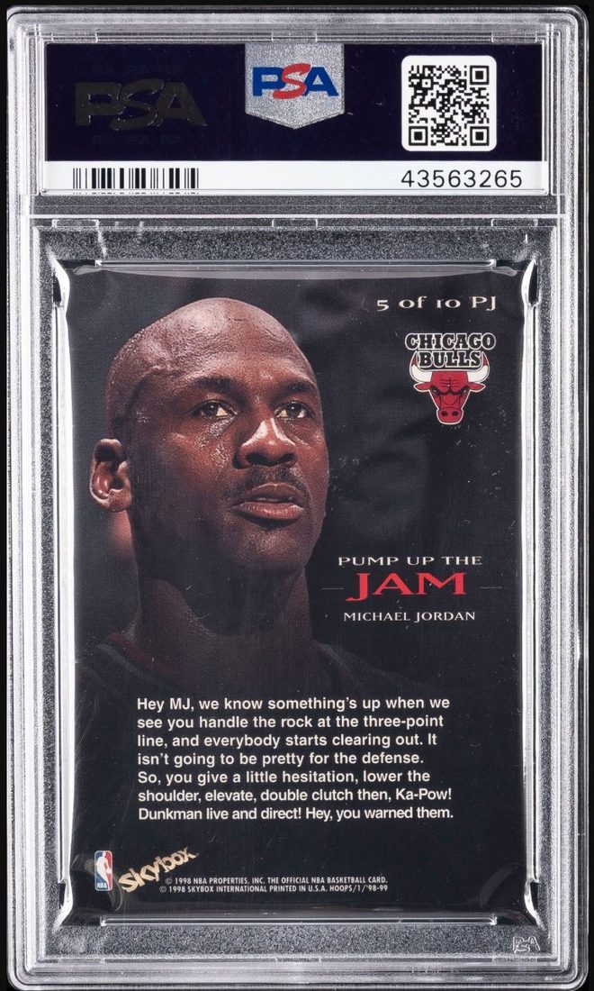 1998-99 Hoops Pump Up The Jam #5 Michael Jordan &mdash; Back