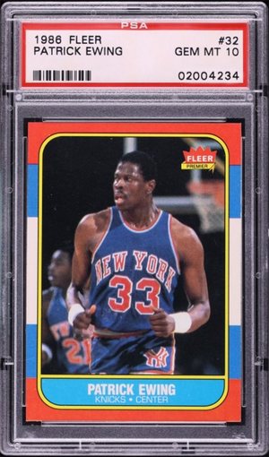 1986 Fleer #32 Patrick Ewing PSA 10