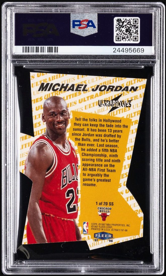 1997-98 Ultra Ultrabilities Superstar #1 Michael Jordan &mdash; Back