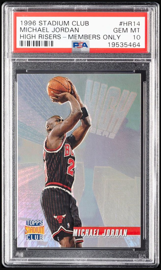 1996-97 Stadium Club High Risers Members Only #HR14 Michael Jordan &mdash; Front