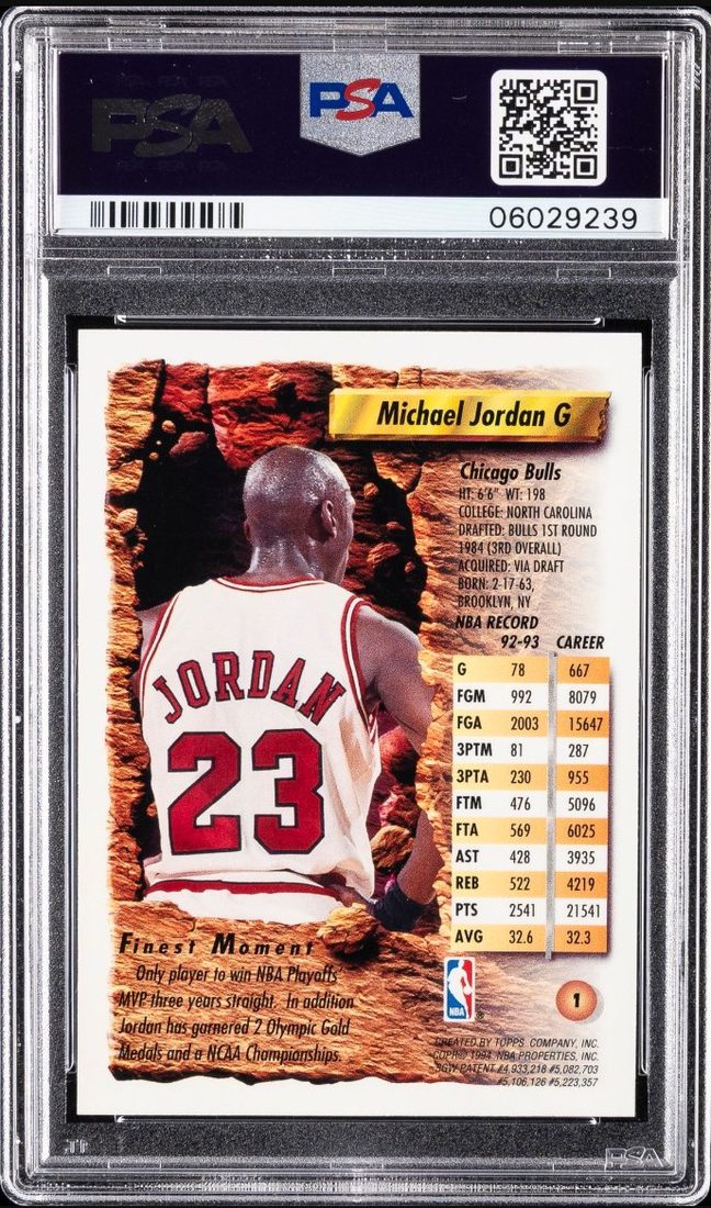 1993 Finest Refractor #1 — Back