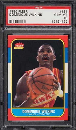 1986 Fleer #121 Dominique Wilkins PSA 10