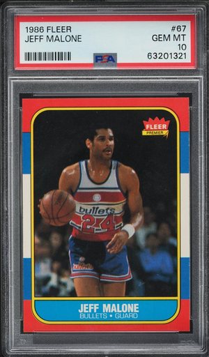 1986 Fleer #67 Jeff Malone PSA 10
