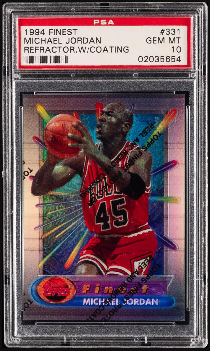 1994-95 Finest Refractor #331 Michael Jordan #45 &mdash; Front