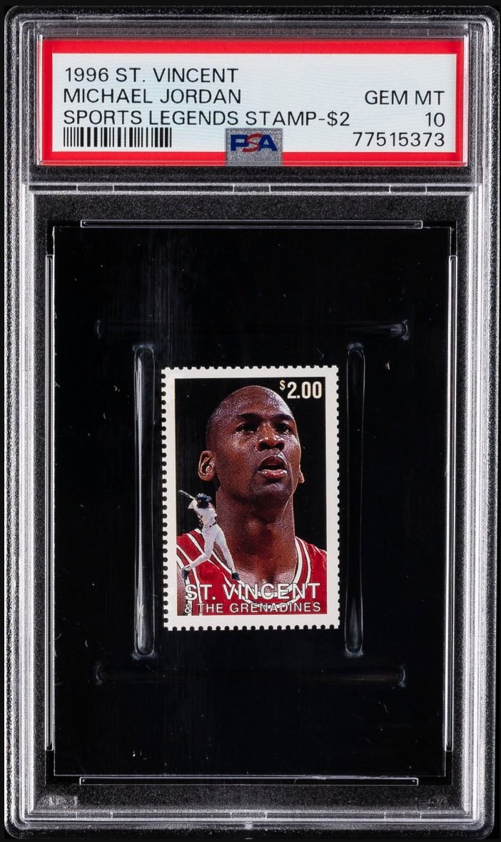 1996 St. Vincent Sports Legends $2 Stamp Michael Jordan &mdash; Stamp