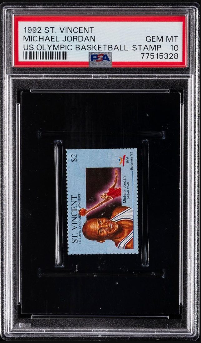 1992 St. Vincent Michael Jordan Dream Team Olympic stamp &mdash; Front