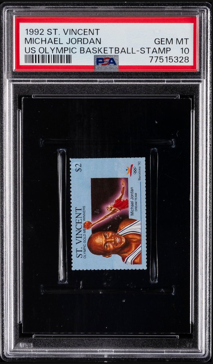 1992 St. Vincent Michael Jordan Dream Team Olympic stamp &mdash; Front