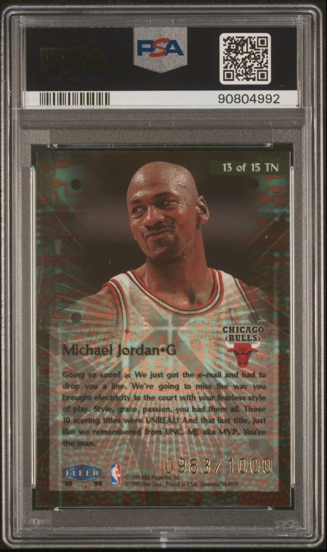 1998-99 Flair Showcase Takeit2.net #13 Michael Jordan &mdash; Back