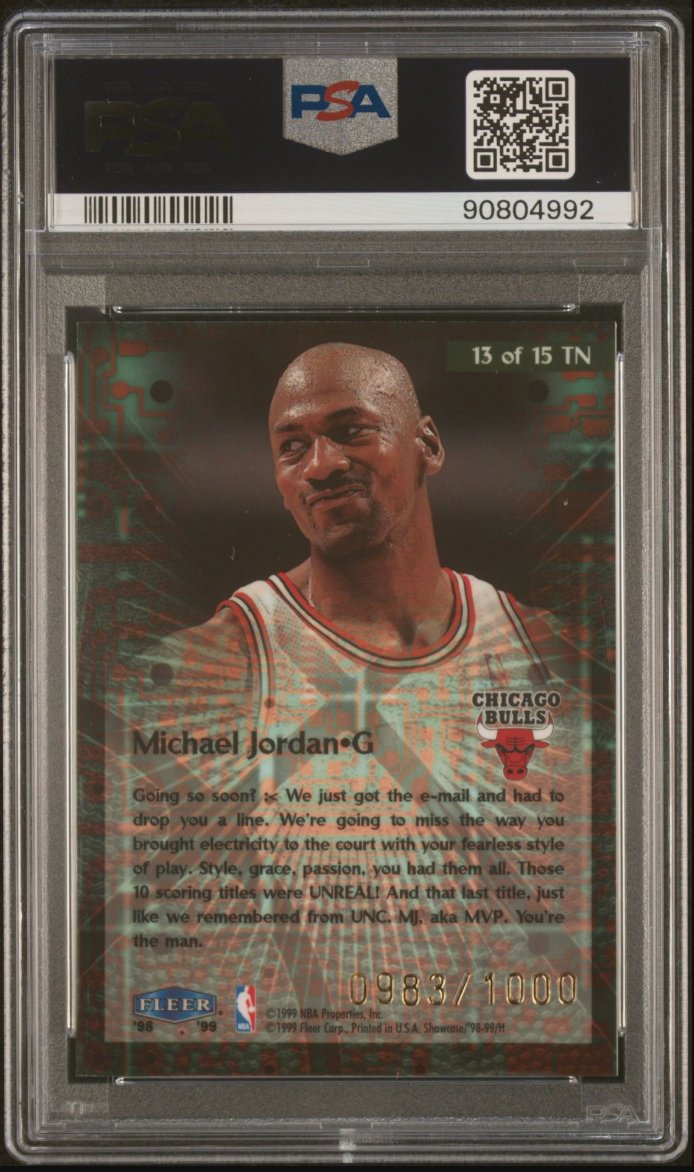 1998-99 Flair Showcase Takeit2.net #13 Michael Jordan &mdash; Back