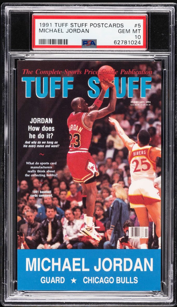 1991 Tuff Stuff Postcards #5 Michael Jordan &mdash; Front
