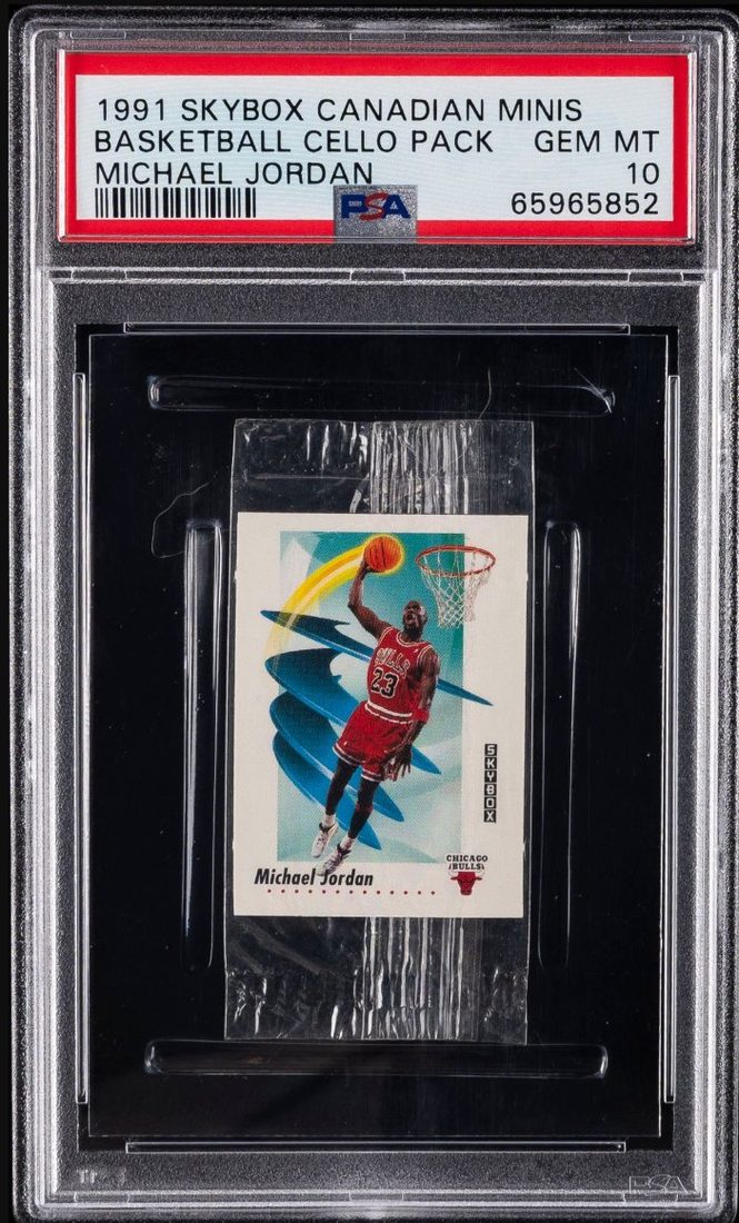 1991-92 SkyBox Canadian Minis Cello Pack Michael Jordan &mdash; Sealed pack front