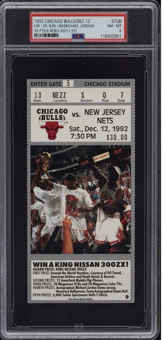1992 Bulls vs Nets · Jordan 38 front