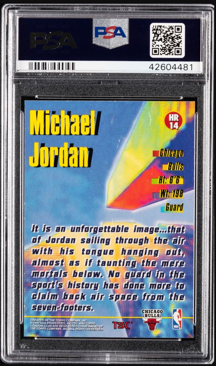 1996-97 Stadium Club High Risers #HR14 Michael Jordan &mdash; Back