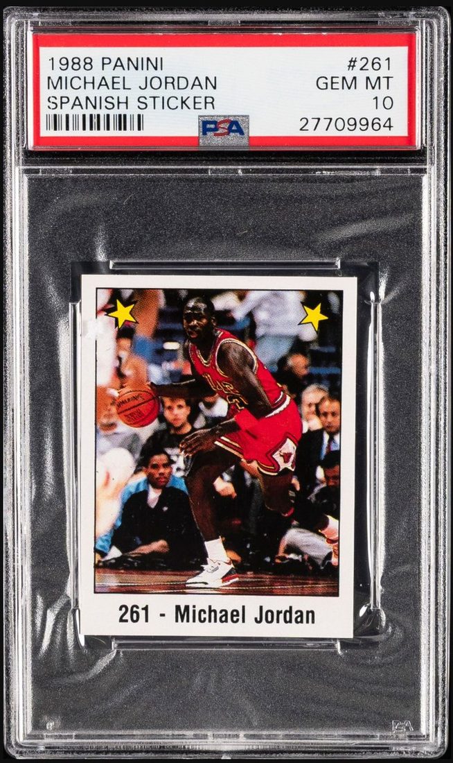 1988 Panini Spanish Sticker #261 Michael Jordan &mdash; Front