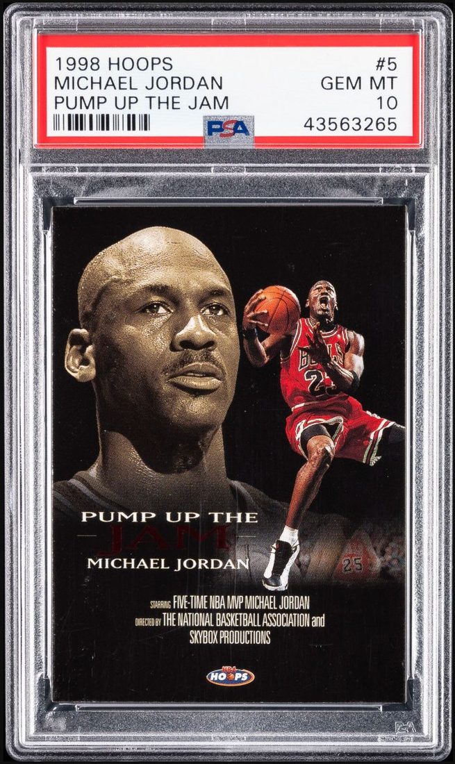 1998-99 Hoops Pump Up The Jam #5 Michael Jordan &mdash; Front