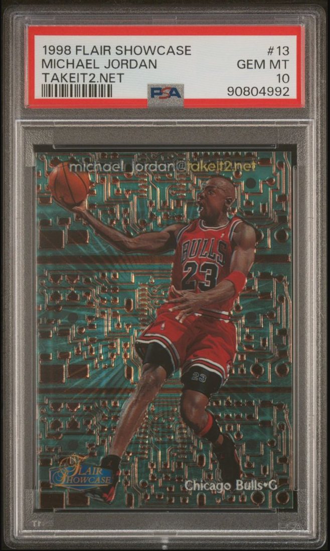 1998-99 Flair Showcase Takeit2.net #13 Michael Jordan &mdash; Front