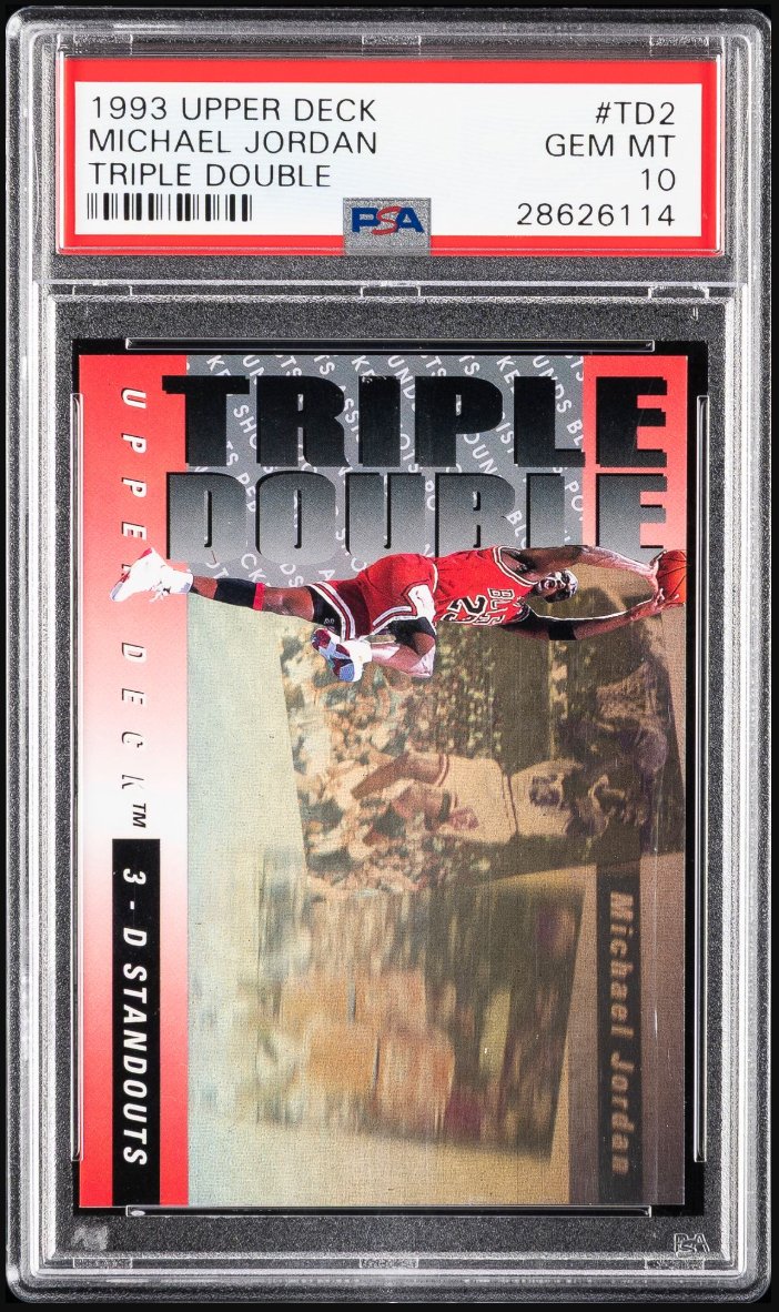 1993-94 Upper Deck Triple Double 3-D Standouts #TD2 Michael Jordan &mdash; Front