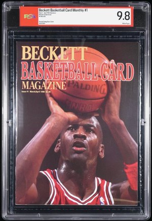 Beckett Basketball Card Monthly issue 1 Michael Jordan cover PSA 9.8