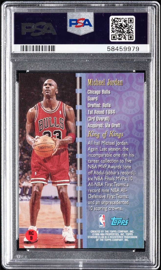 1998-99 Stadium Club Royal Court #RC9 Michael Jordan &mdash; Back