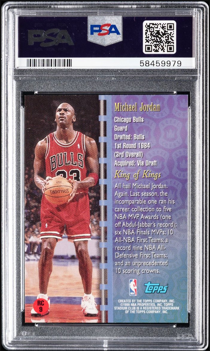 1998-99 Stadium Club Royal Court #RC9 Michael Jordan &mdash; Back