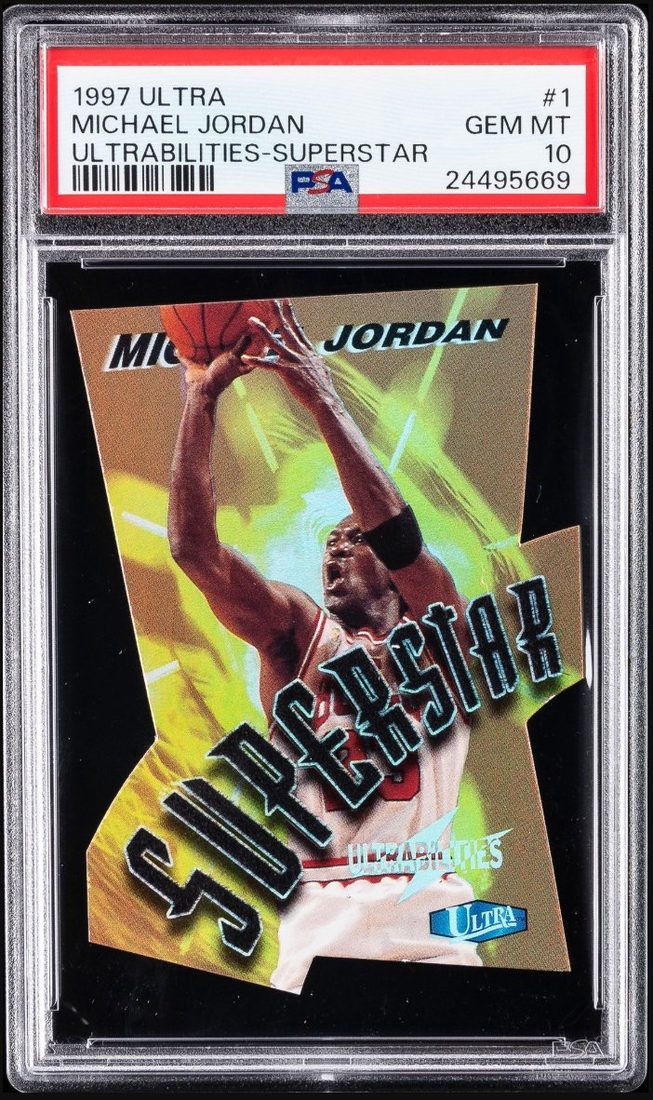 1997-98 Ultra Ultrabilities Superstar #1 Michael Jordan &mdash; Front