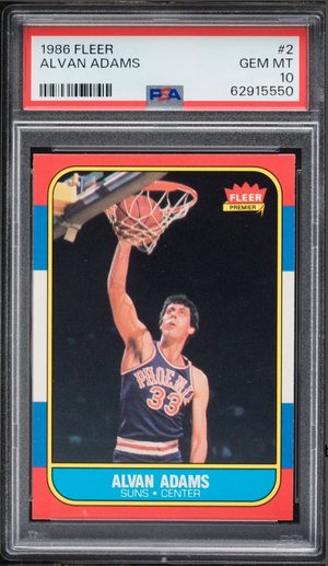 1986 Fleer #2 Alvan Adams PSA 10